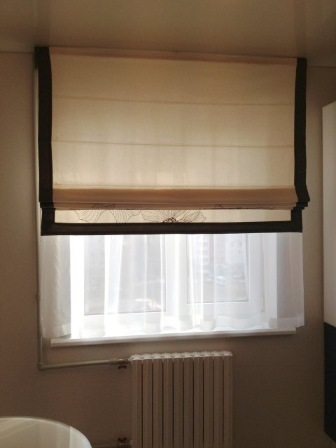 Римская штора с окантовкой Тео, фото